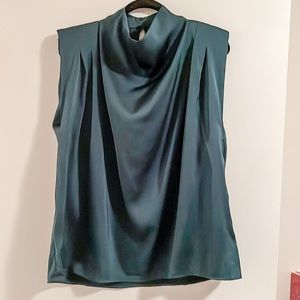 Green silky dress top. NWOT.